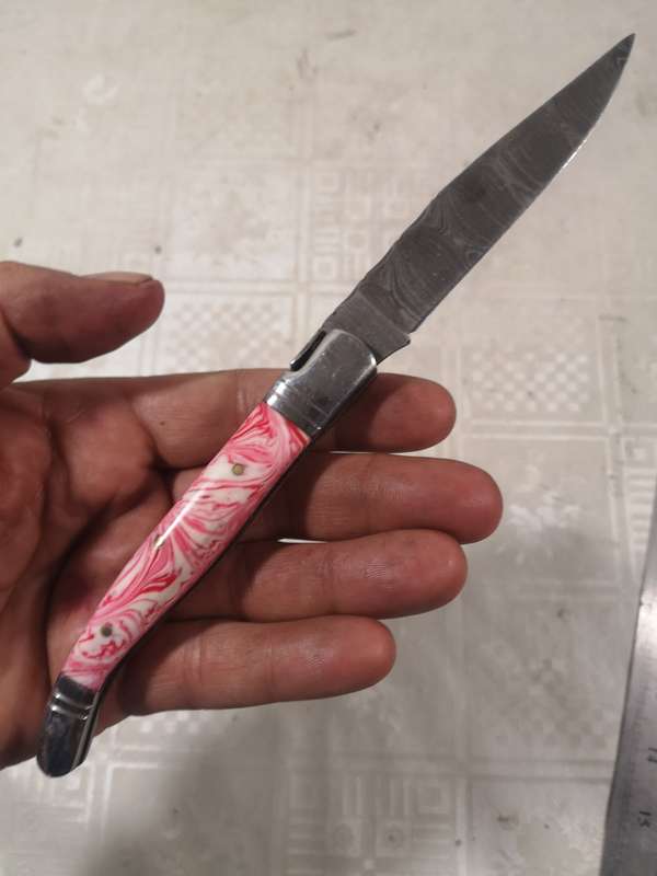 Exquisite Custom Handmade Damascus Steel Folding Knife