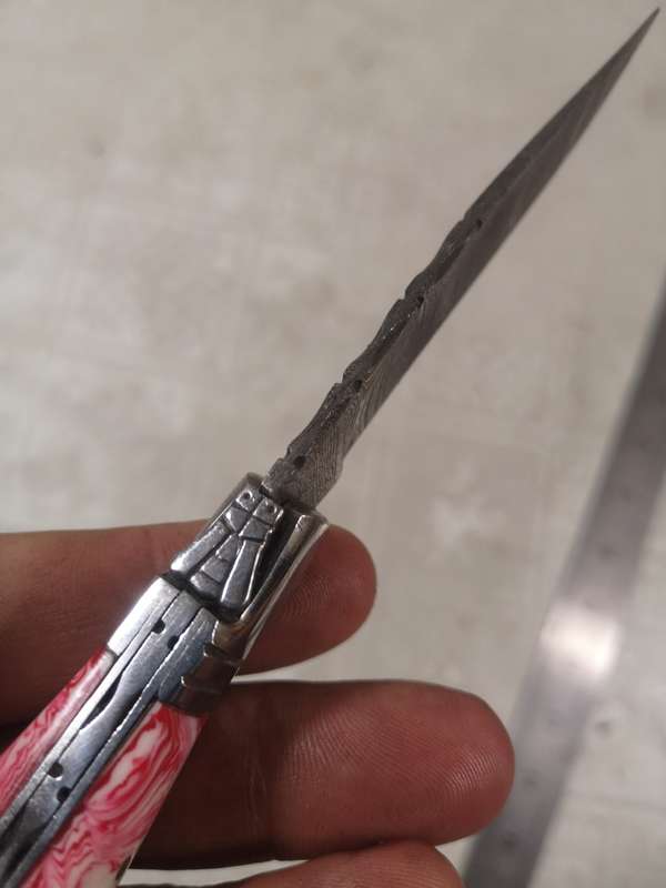Exquisite Custom Handmade Damascus Steel Folding Knife