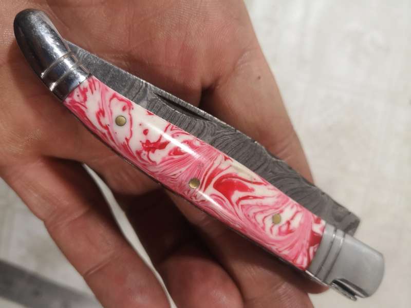 Exquisite Custom Handmade Damascus Steel Folding Knife
