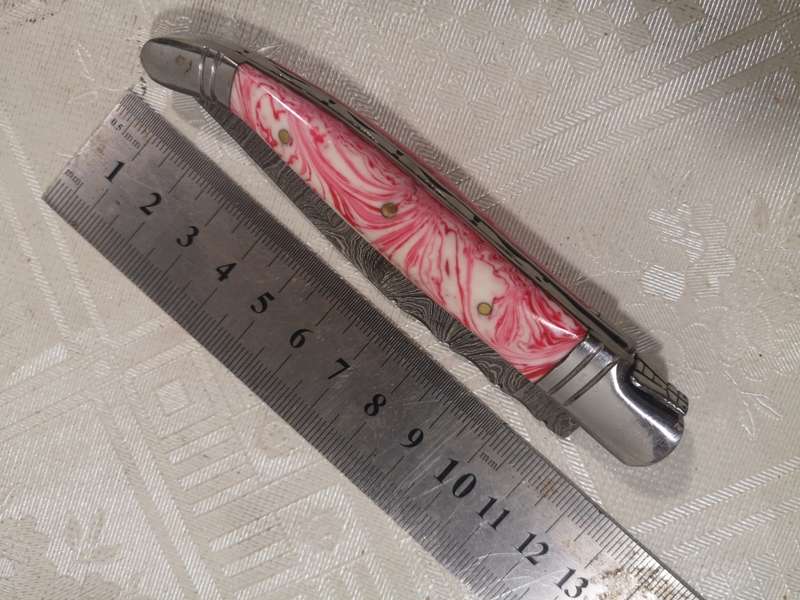 Exquisite Custom Handmade Damascus Steel Folding Knife