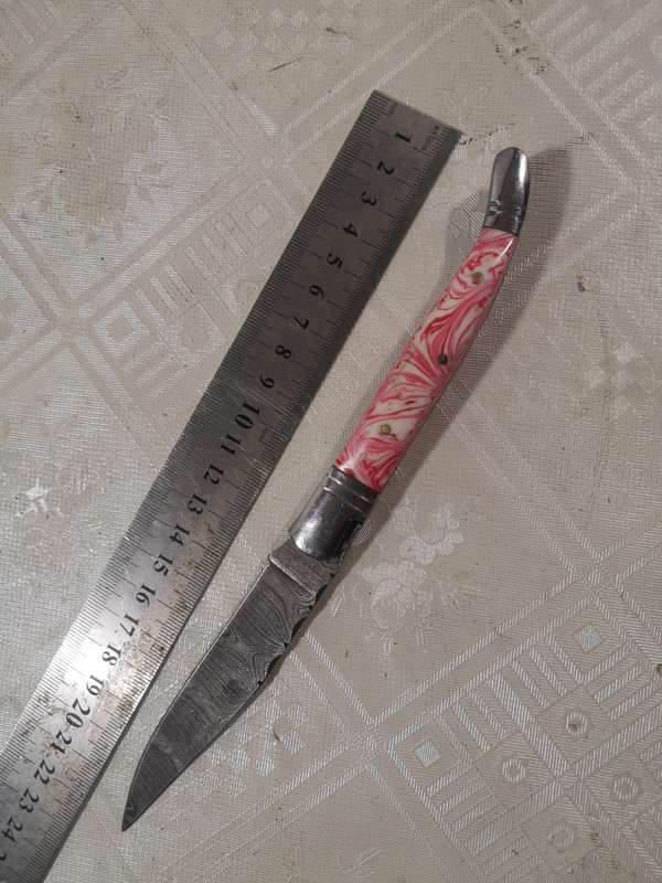 Exquisite Custom Handmade Damascus Steel Folding Knife