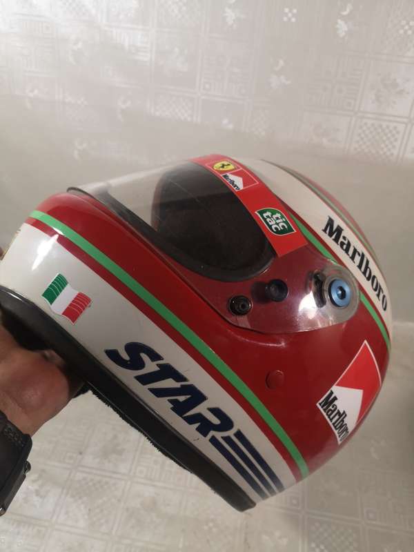 WOW!!! Amazing Vintage Ferrari F1 Bell Replica Racing Helmet Size L