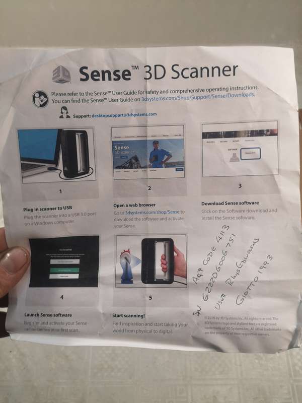 3D Systems Sense 3D scanner