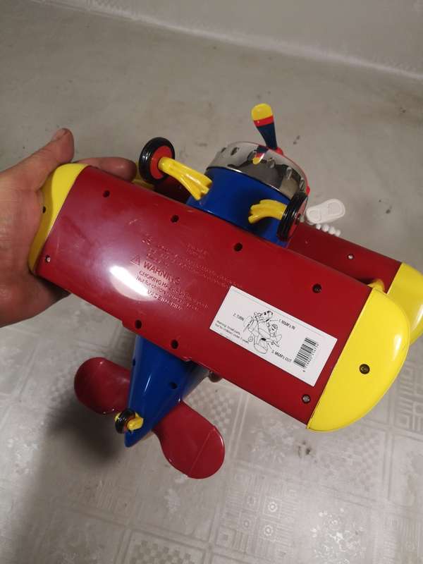 RARE!! M&M`S SWEET CANDY BIG DISPENSER YELLOW AVIATOR BI-PLANE AIRPLANE