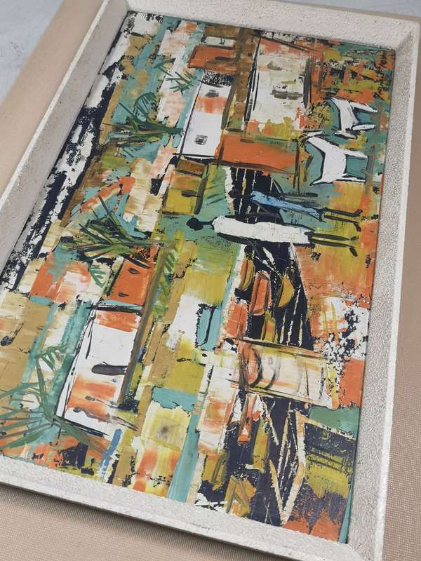 MAGNIFICENT AFRICAN TOWNSHIP SCENE ORIGINAL OIL ON BOARD SIGNED BY ARTIST