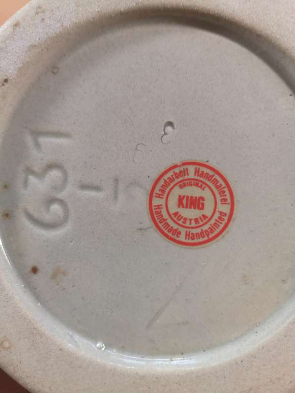 Rare - Original King Hopfen u. Malz Gott Erhalt's Cobalt Blue and White Beer Stein