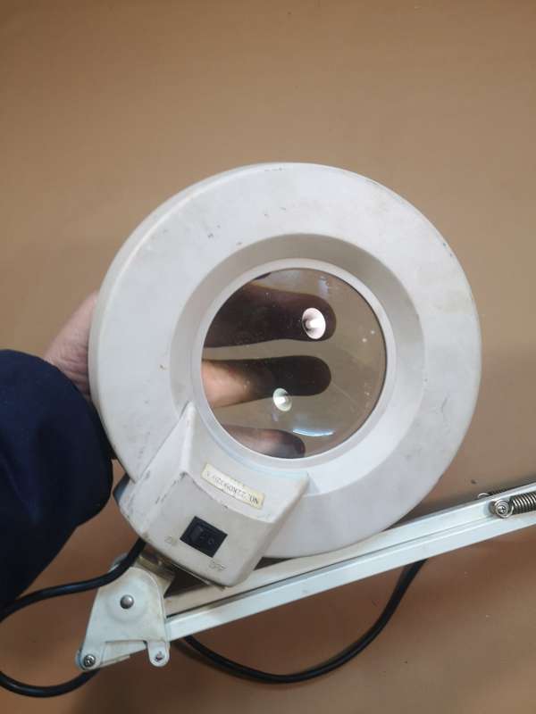 Vintage Industrial LTS Magnifying Swing Arm Desk Lamp