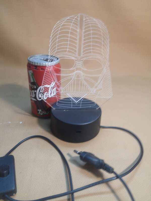 3D Led Optical Illusion Lamp  Star Wars Darth Vader
