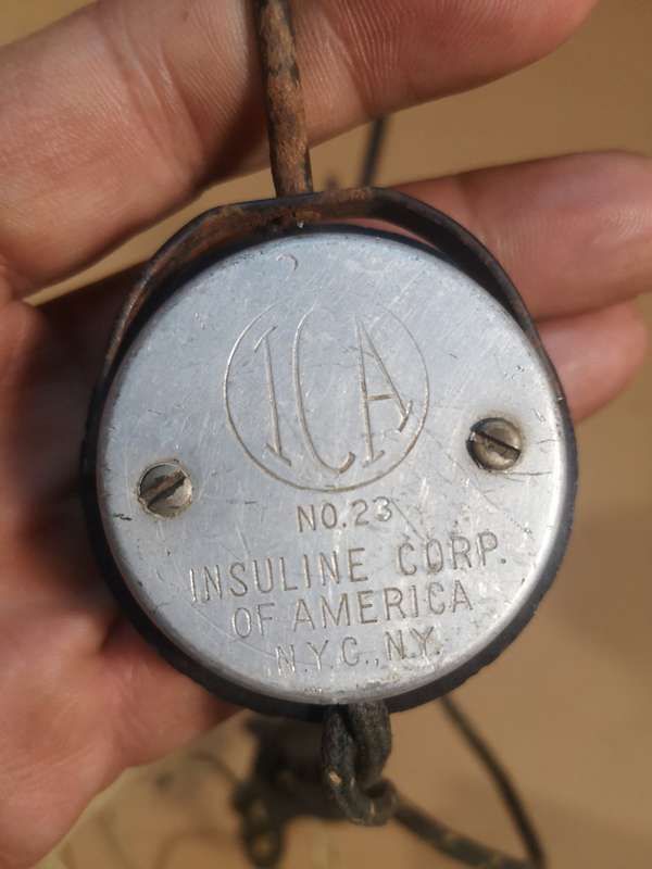 ANTIQUE ICA NO23 INSULINE CORP OF AMERICA MILITARY HEADPHONES CIRCA 1920's 2 OF 2