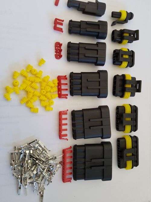 CONNECTOR KIT 1/2/3/4/5/6 Pins  ELECTRICAL WIRE 1 SET 12PCS