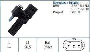 Bmw Mini Cooper S Peugeot Citroen Crankshaft Position Sensor V756175380 0986280442