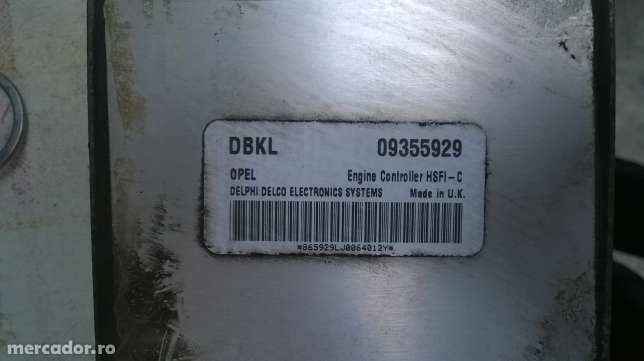 Opel Astra Delphi Delco Ecu D98005 09355929 Dbkl