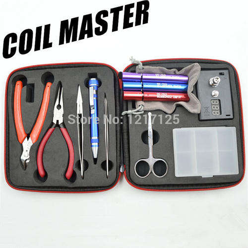 E-CIGARETTES NEWEST Coil Jig DIY Kit bag Ohm meter wire coiling  tool coil jig ceramic tweezers