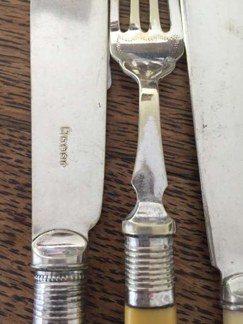 BONE HANDLED Fish knives snd forksALL MARKED TO R20