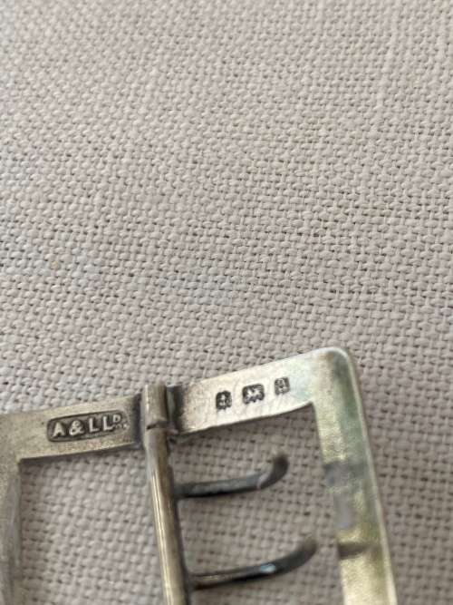 SILVER BUCKLE HSS MARKINGS ANCHOR RAMPANT AND A