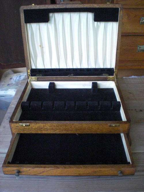 Oak cutlery box