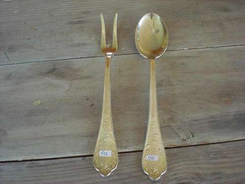 Italian silver salad servers