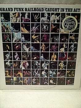 GRAND FUNK RAILROAD - CAUGHT IN THE ACT - DOUBLE LP in VG Condition