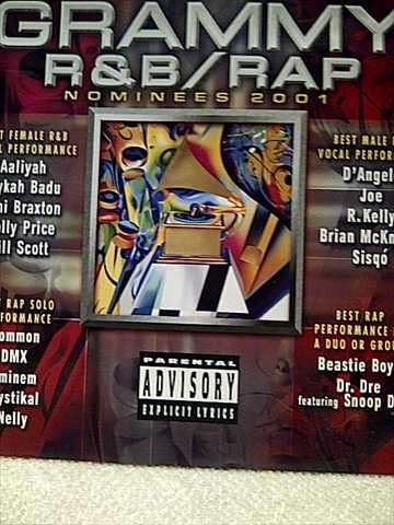 GRAMMY R&B / RAP NOMINEES 2001 (AALIYAH  DMX  EMINEM  JOE  ETC.) (CD FOR SALE)