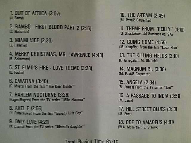 18 Famous Film and TV Themes  : CD