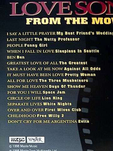 LOVE SONGS FROM THE MOVIES: VARIOUS : CD
