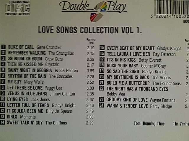 Love Song Collcetion Vol 1 : Remember Walking my guy Duke of Earl  : 24 Tracks : CD