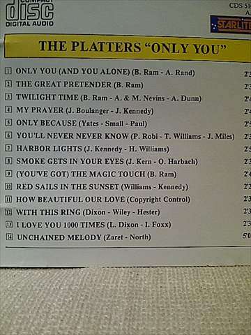 The Platters : Only You : CD