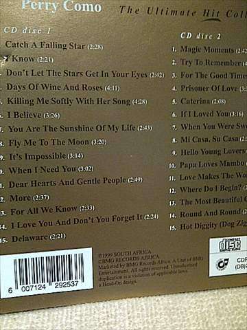 Perry Como : The Ultimate Collection : 2 CD Set