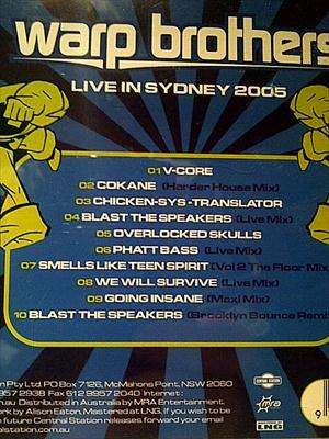 Warp Brothers : Live in Sydney : : CD