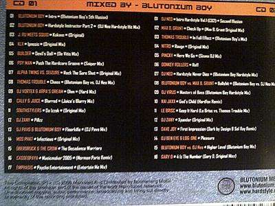 Blutonium presents Hardstyle Volume One : 2 CD set ( CD FOR SALE )