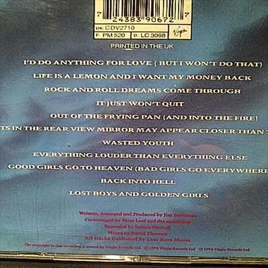 Meat Load : Bat ou of hell 2 : CD