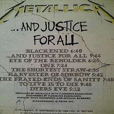 Metallica : And Justice for all : CD