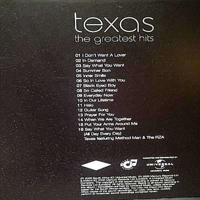 Texas : The Greatest Hits : CD