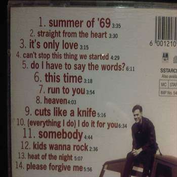 Bryan Adams : So Far So Good : CD