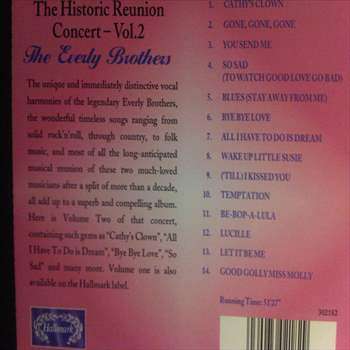 The Historic Reunion Concert Volume 2 : The Everly Brothers : CD
