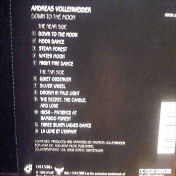 Andreas Vollenweider : Down to the Moon : CD