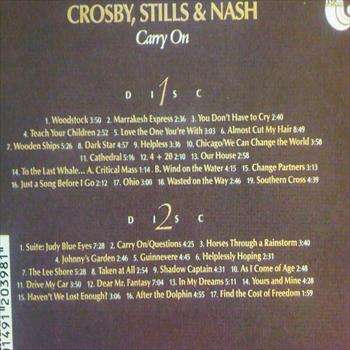 Crosby Stills and Nash : Carry On : 2 CD Set : CD
