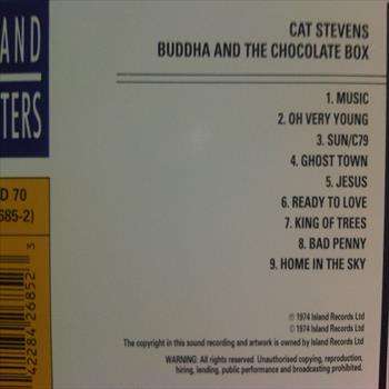 Cat Stevens : Buddha and the Chocloate Box : CD