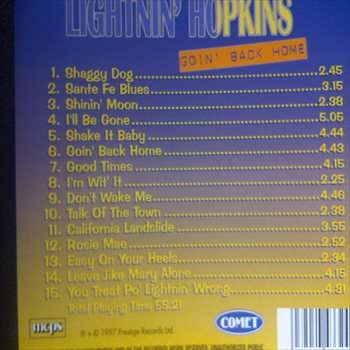 Lightning Hopkins : Going Back Home : CD