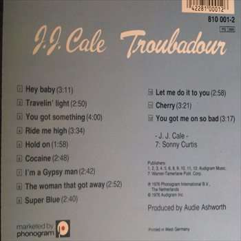 JJ Cale : Troubadour : CD