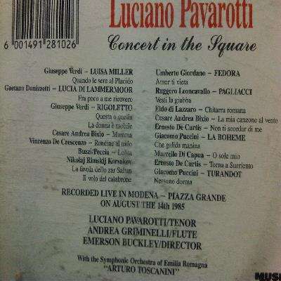 Luciano Pavarotti : Concert in the Square : CD