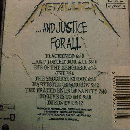 Metallica  and Justice for all : CD