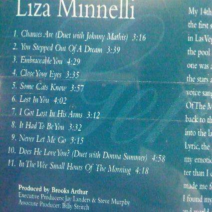 Liza Minnelli : Gently : CD