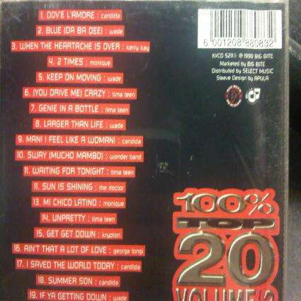100% Top 20 Volume 2 : Various Artists : CD