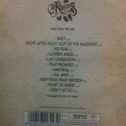 The Rasmus : Hide from the Sun : CD