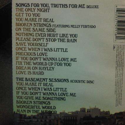 James Morrison : Songs for you Truths for me : Deluxe ///////////////////////// : CD