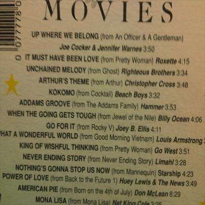 Hits of the Movies : Various Artists : CD