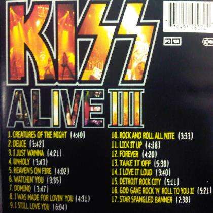 Kiss : Alive 3 : CD
