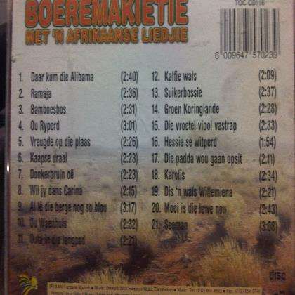 Boermakietie met n Afrikaanse Liedjie : CD