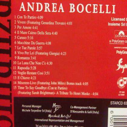 Andrea Bocelli : Romanza : CD
